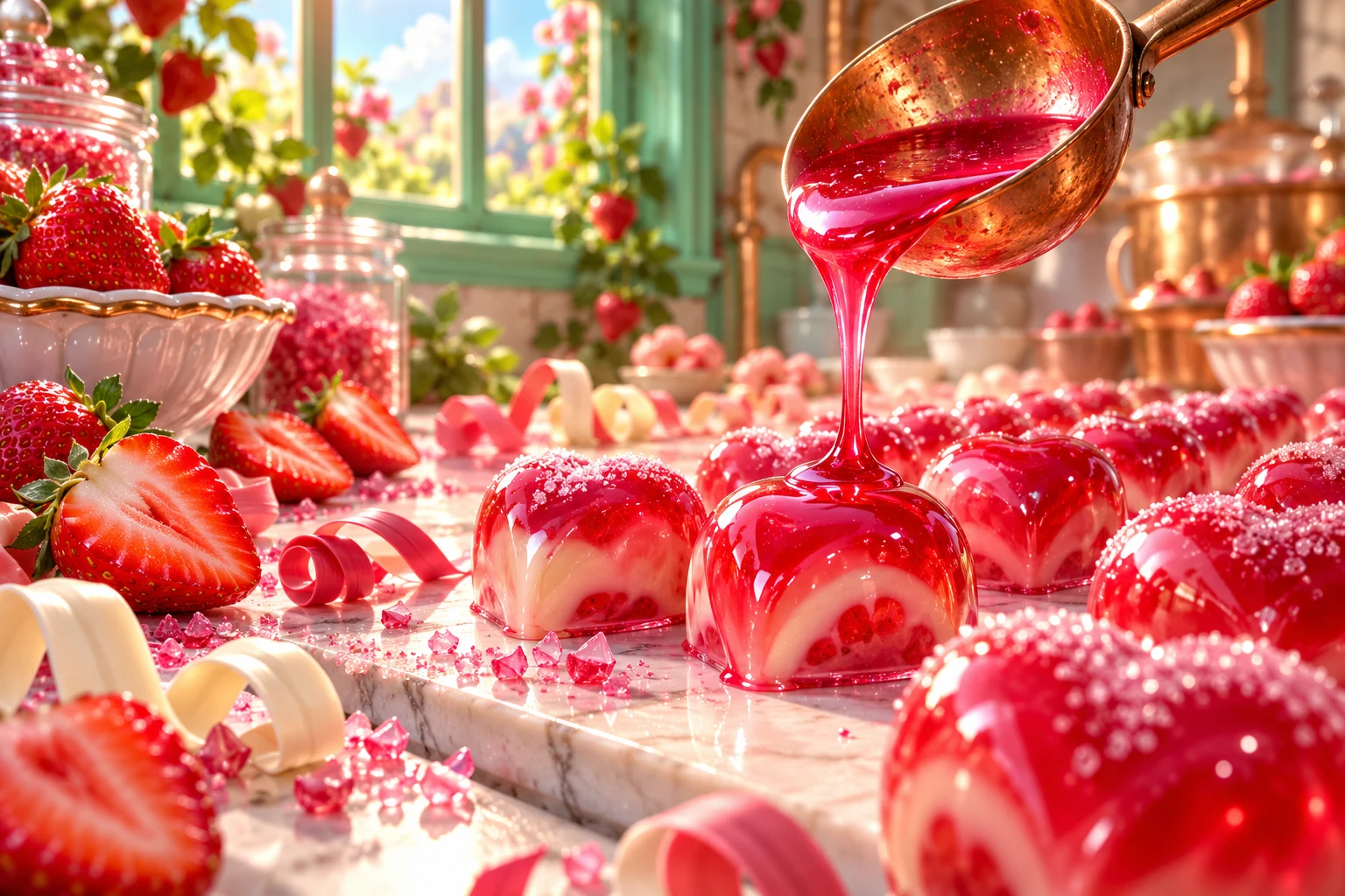 Glaze studio in Sovemika's illustrated fruit and confectionery world